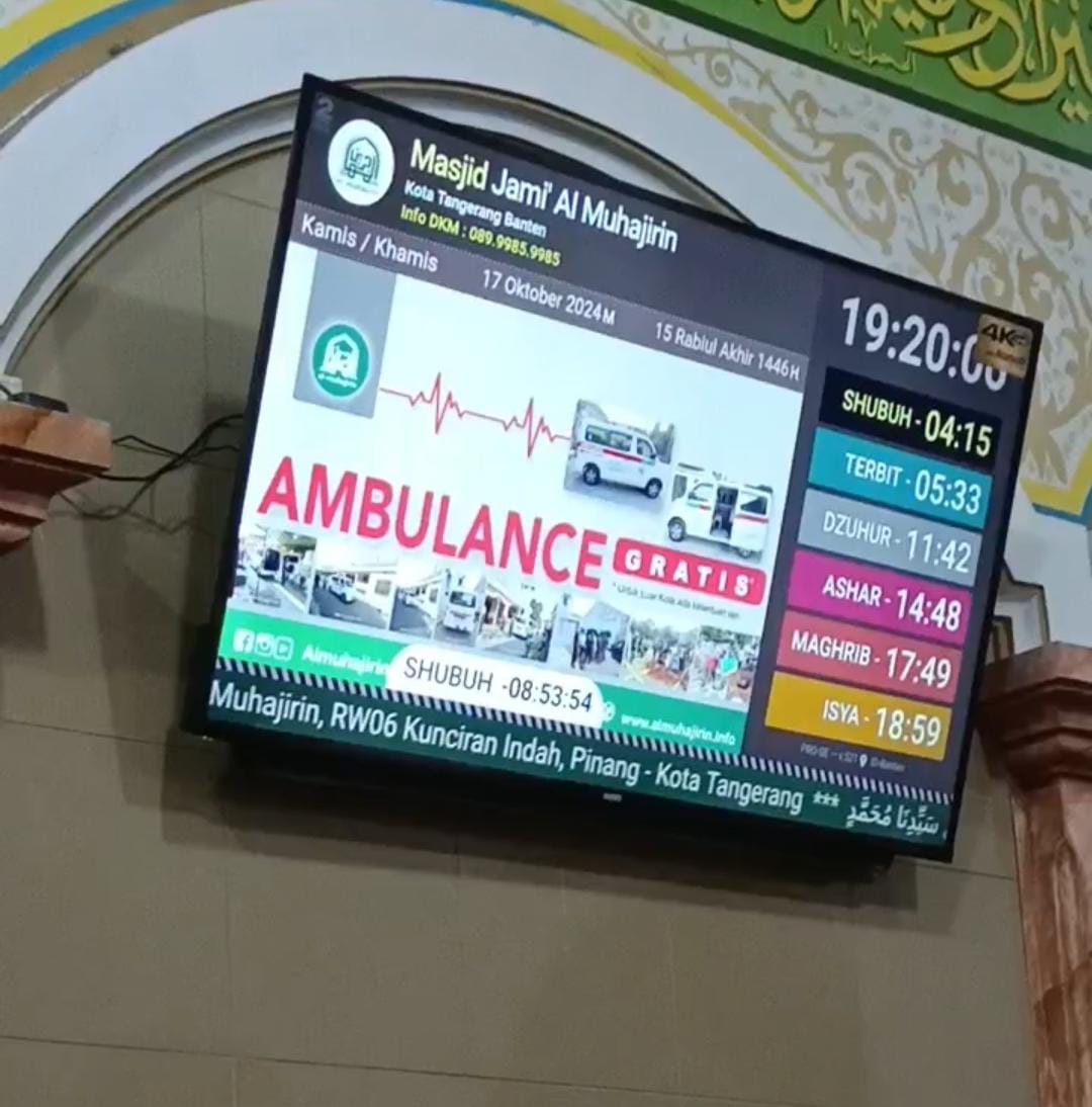 Lengkapi Kebutuhan, DKM Pasang TV Pengumuman & Perbaiki CCTV